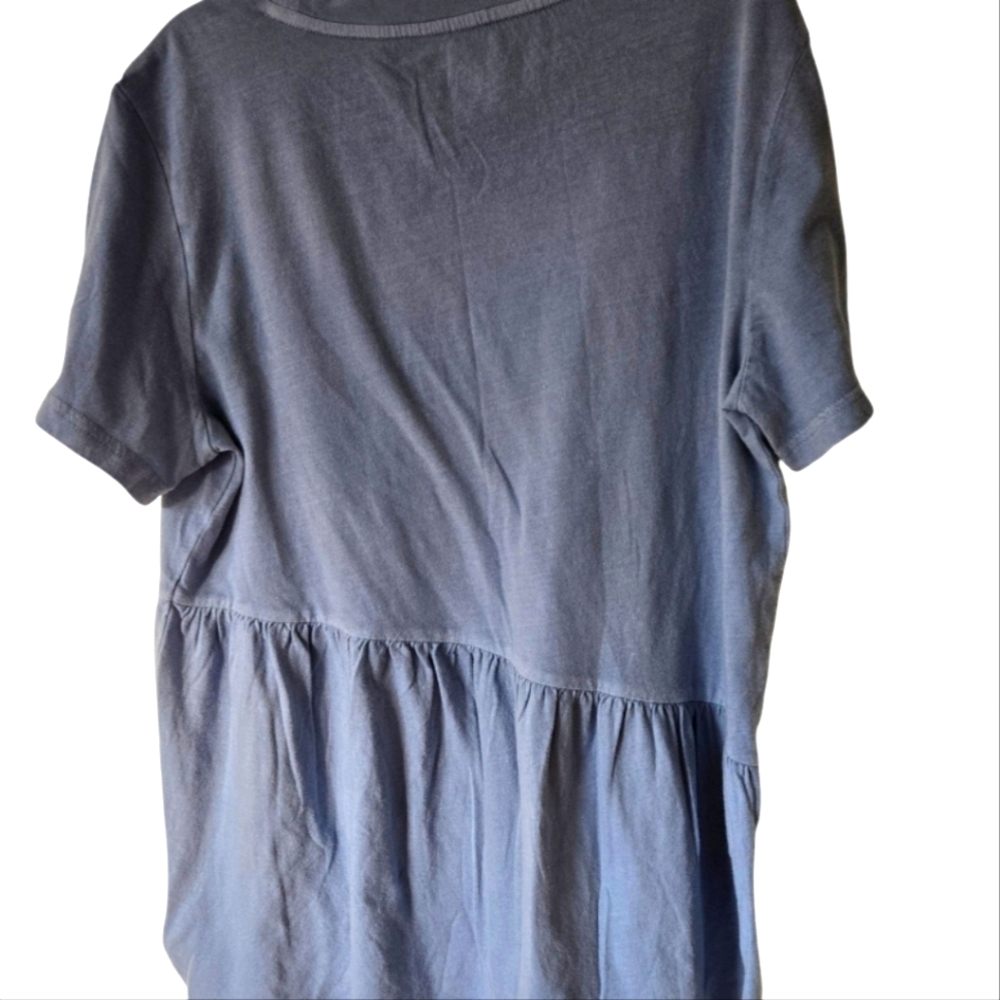 Gap light blue ruffle shirt